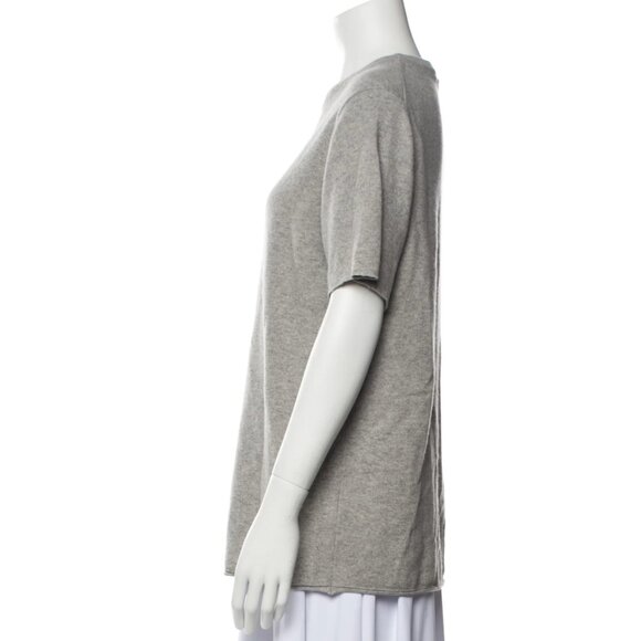 Extreme Cashmere Scoop Neck Sweater in heather grey Size: L - Picture 3 of 9